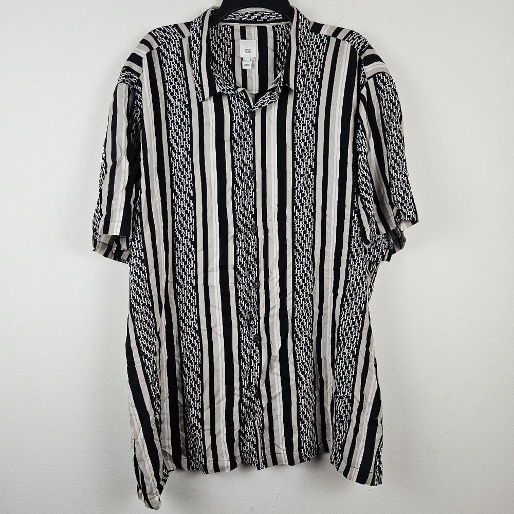 River Island Men's Short Sleeve Casual Shirt Size XXL